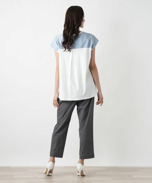 Leilian PLUS HOUSE / レリアンプラスハウス カットソー | 【店舗人気】ストライプ切替カットソー | 詳細6