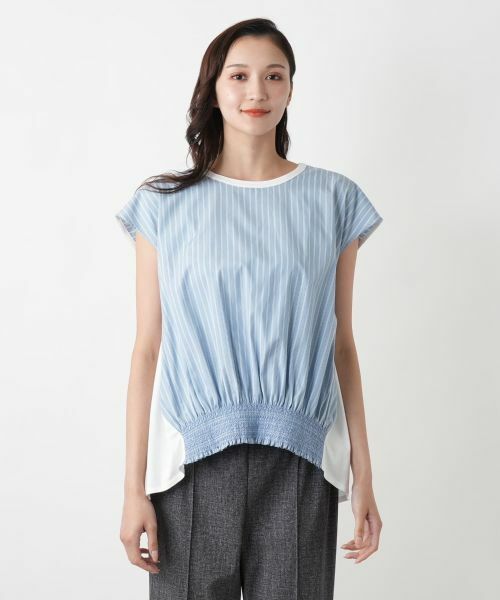 Leilian PLUS HOUSE / レリアンプラスハウス カットソー | 【店舗人気】ストライプ切替カットソー | 詳細7