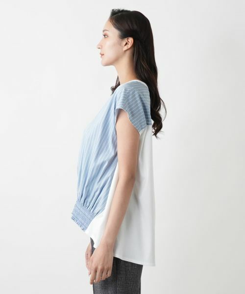 Leilian PLUS HOUSE / レリアンプラスハウス カットソー | 【店舗人気】ストライプ切替カットソー | 詳細8