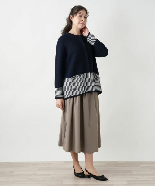 Leilian PLUS HOUSE / レリアンプラスハウス テーラードジャケット | ノーカラーニットジャケット | 詳細1