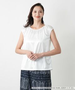 Leilian PLUS HOUSE / レリアンプラスハウス カットソー | キャップスリーブトップス【Leilian WHITE LABEL】