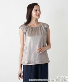 Leilian PLUS HOUSE / レリアンプラスハウス カットソー | キャップスリーブトップス【Leilian WHITE LABEL】