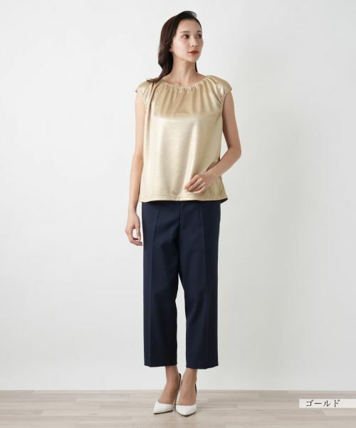 Leilian PLUS HOUSE / レリアンプラスハウス カットソー | キャップスリーブトップス【Leilian WHITE LABEL】 | 詳細1