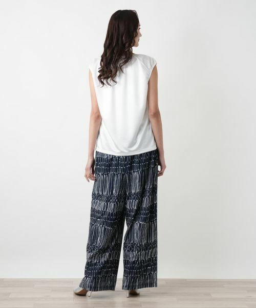 Leilian PLUS HOUSE / レリアンプラスハウス キャップスリーブトップス【Leilian WHITE LABEL】 店舗人気】プリントTシャツ【Leilian WHITE LABEL】|レリアン