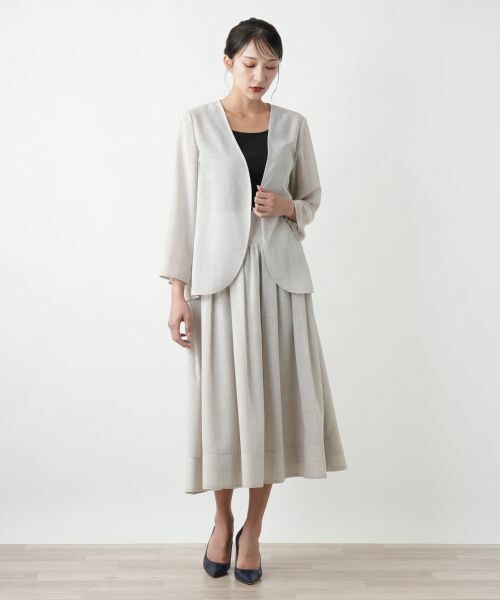 Leilian PLUS HOUSE / レリアンプラスハウス テーラードジャケット | 【店舗人気】ノーカラージャケット【BOURGE】 | 詳細1