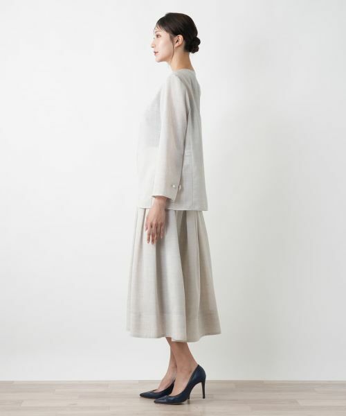 Leilian PLUS HOUSE / レリアンプラスハウス テーラードジャケット | 【店舗人気】ノーカラージャケット【BOURGE】 | 詳細2