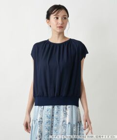 Leilian PLUS HOUSE / レリアンプラスハウス ニット・セーター | 【店舗人気】フレンチスリーブブラウス