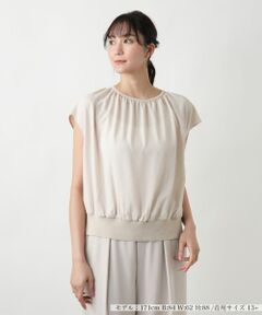 Leilian PLUS HOUSE / レリアンプラスハウス ニット・セーター | 【店舗人気】フレンチスリーブブラウス