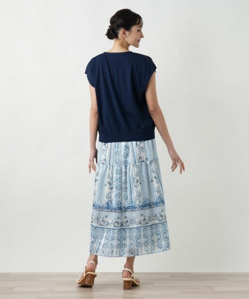 Leilian PLUS HOUSE / レリアンプラスハウス ニット・セーター | 【店舗人気】フレンチスリーブブラウス | 詳細3