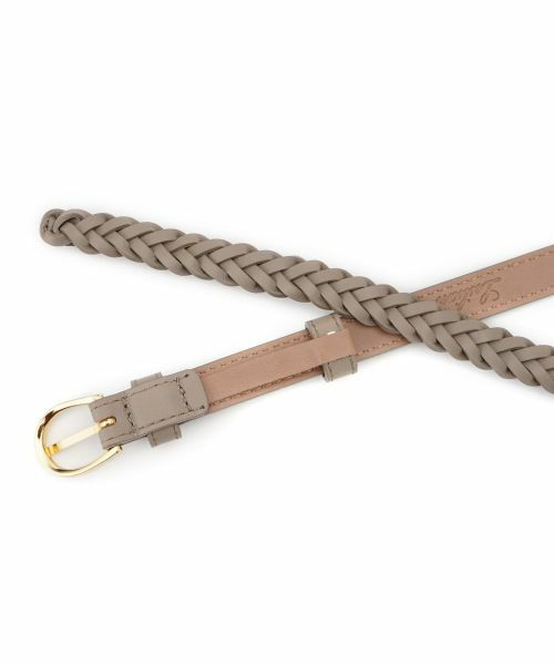 Leilian PLUS HOUSE / レリアンプラスハウス ベルト・サスペンダー | 編み込み切替ナローベルト | 詳細1