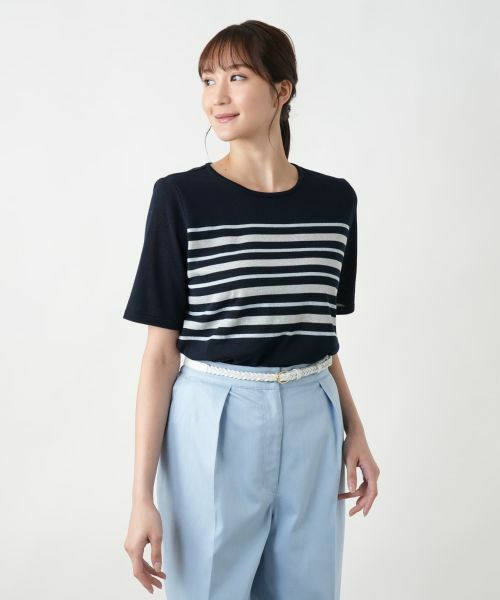 Leilian PLUS HOUSE / レリアンプラスハウス ベルト・サスペンダー | 編み込み切替ナローベルト | 詳細5