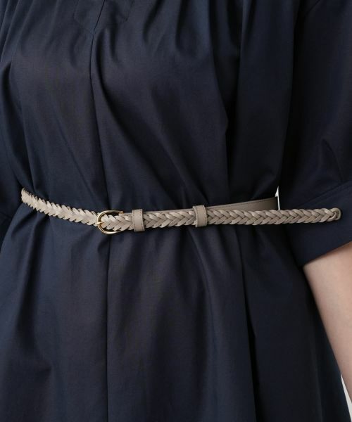 Leilian PLUS HOUSE / レリアンプラスハウス ベルト・サスペンダー | 編み込み切替ナローベルト | 詳細8