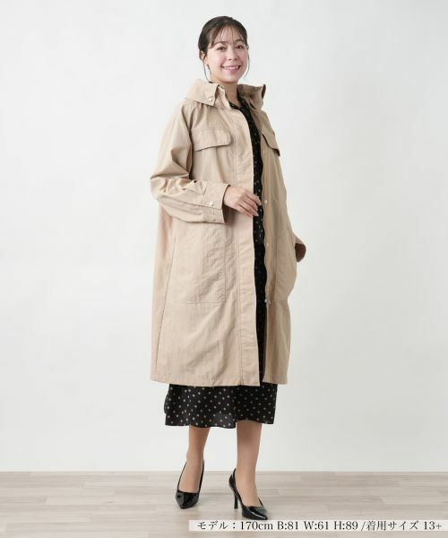 Leilian PLUS HOUSE / レリアンプラスハウス その他アウター | フード付きロングコ−ト | 詳細4