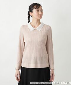 Leilian / レリアン ランダムボーダーセーター セール】 ランダムボーダーセーター （ニット・セーター