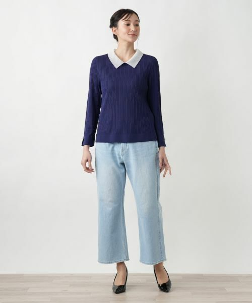 Leilian PLUS HOUSE / レリアンプラスハウス ニット・セーター | 【店舗人気】クラシカルカラーニット | 詳細1