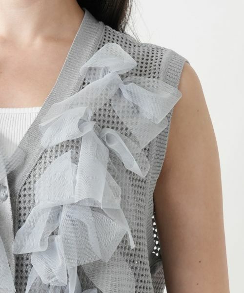 Leilian PLUS HOUSE / レリアンプラスハウス テーラードジャケット | 【店舗人気】チュールリボンニットベスト【BOURGE】 | 詳細12