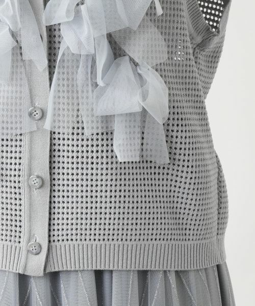 Leilian PLUS HOUSE / レリアンプラスハウス テーラードジャケット | 【店舗人気】チュールリボンニットベスト【BOURGE】 | 詳細13