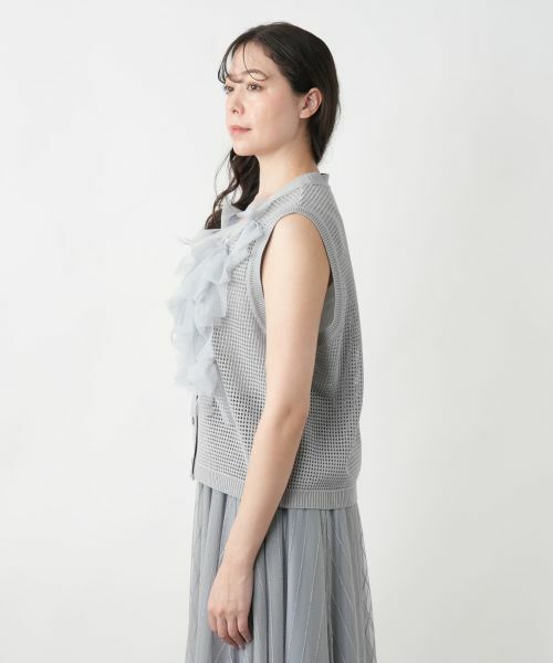 Leilian PLUS HOUSE / レリアンプラスハウス テーラードジャケット | 【店舗人気】チュールリボンニットベスト【BOURGE】 | 詳細8