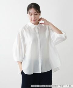 Leilian PLUS HOUSE / レリアンプラスハウス シャツ・ブラウス | バルーンスリーブブラウス【NEMIKA】