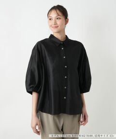 Leilian PLUS HOUSE / レリアンプラスハウス シャツ・ブラウス | バルーンスリーブブラウス【NEMIKA】