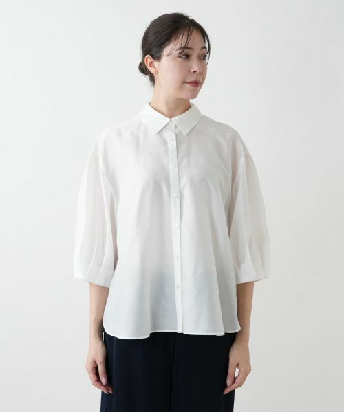 Leilian PLUS HOUSE / レリアンプラスハウス シャツ・ブラウス | バルーンスリーブブラウス【NEMIKA】 | 詳細10