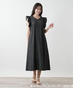 Leilian PLUS HOUSE / レリアンプラスハウス ドレス | フリルスリーブワンピース【NEMIKA】