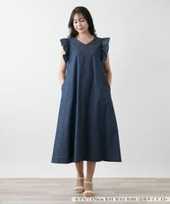 Leilian PLUS HOUSE / レリアンプラスハウス ドレス | フリルスリーブワンピース【NEMIKA】