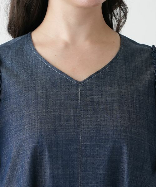 Leilian PLUS HOUSE / レリアンプラスハウス ドレス | フリルスリーブワンピース【NEMIKA】 | 詳細10