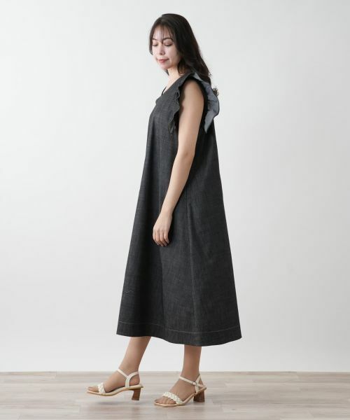 Leilian PLUS HOUSE / レリアンプラスハウス ドレス | フリルスリーブワンピース【NEMIKA】 | 詳細2