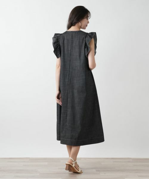 Leilian PLUS HOUSE / レリアンプラスハウス ドレス | フリルスリーブワンピース【NEMIKA】 | 詳細3