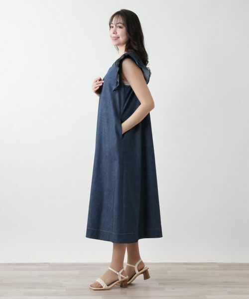 Leilian PLUS HOUSE / レリアンプラスハウス ドレス | フリルスリーブワンピース【NEMIKA】 | 詳細5