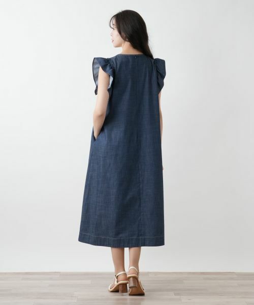 Leilian PLUS HOUSE / レリアンプラスハウス ドレス | フリルスリーブワンピース【NEMIKA】 | 詳細6