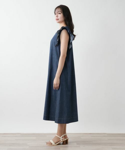 Leilian PLUS HOUSE / レリアンプラスハウス ドレス | フリルスリーブワンピース【NEMIKA】 | 詳細8