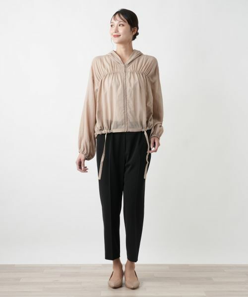 Leilian PLUS HOUSE / レリアンプラスハウス テーラードジャケット | 【店舗人気】ギャザーフーディショートブルゾン【NEMIKA】 | 詳細10