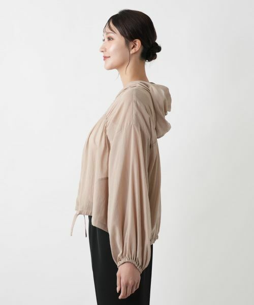 Leilian PLUS HOUSE / レリアンプラスハウス テーラードジャケット | 【店舗人気】ギャザーフーディショートブルゾン【NEMIKA】 | 詳細12