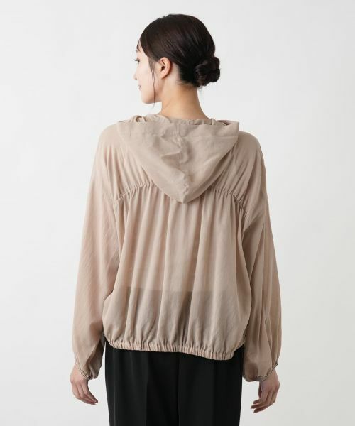 Leilian PLUS HOUSE / レリアンプラスハウス テーラードジャケット | 【店舗人気】ギャザーフーディショートブルゾン【NEMIKA】 | 詳細13