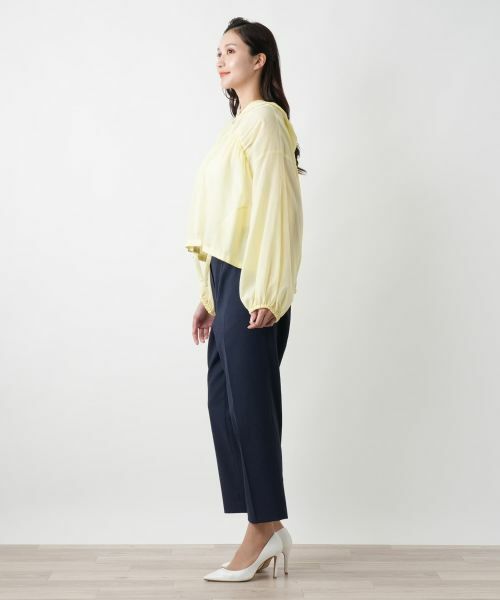 Leilian PLUS HOUSE / レリアンプラスハウス テーラードジャケット | 【店舗人気】ギャザーフーディショートブルゾン【NEMIKA】 | 詳細2