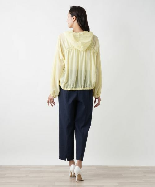 Leilian PLUS HOUSE / レリアンプラスハウス テーラードジャケット | 【店舗人気】ギャザーフーディショートブルゾン【NEMIKA】 | 詳細3