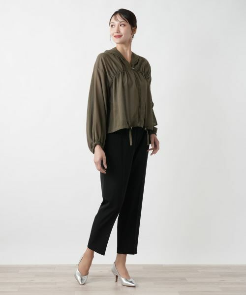 Leilian PLUS HOUSE / レリアンプラスハウス テーラードジャケット | 【店舗人気】ギャザーフーディショートブルゾン【NEMIKA】 | 詳細4