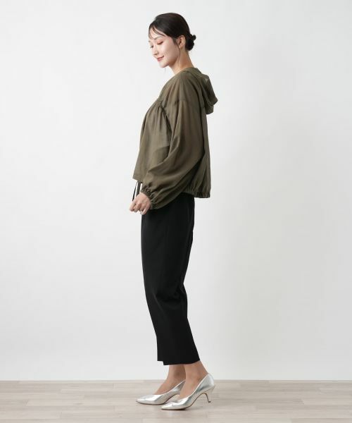 Leilian PLUS HOUSE / レリアンプラスハウス テーラードジャケット | 【店舗人気】ギャザーフーディショートブルゾン【NEMIKA】 | 詳細5