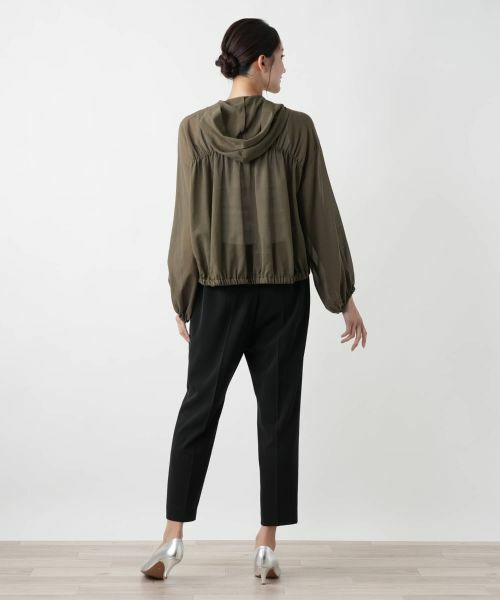 Leilian PLUS HOUSE / レリアンプラスハウス テーラードジャケット | 【店舗人気】ギャザーフーディショートブルゾン【NEMIKA】 | 詳細6