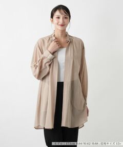 Leilian PLUS HOUSE / レリアンプラスハウス その他アウター | フリルネックシアージャケット【NEMIKA】