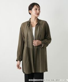 Leilian PLUS HOUSE / レリアンプラスハウス その他アウター | フリルネックシアージャケット【NEMIKA】