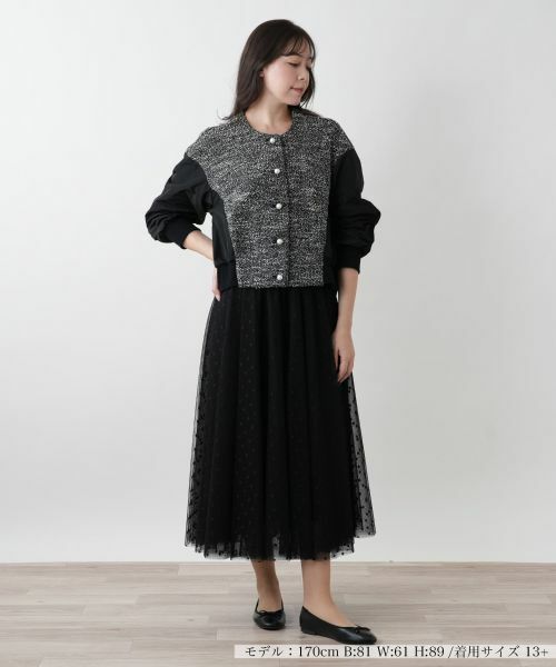 Leilian PLUS HOUSE / レリアンプラスハウス テーラードジャケット | 【店舗人気】異素材ジャケット | 詳細1