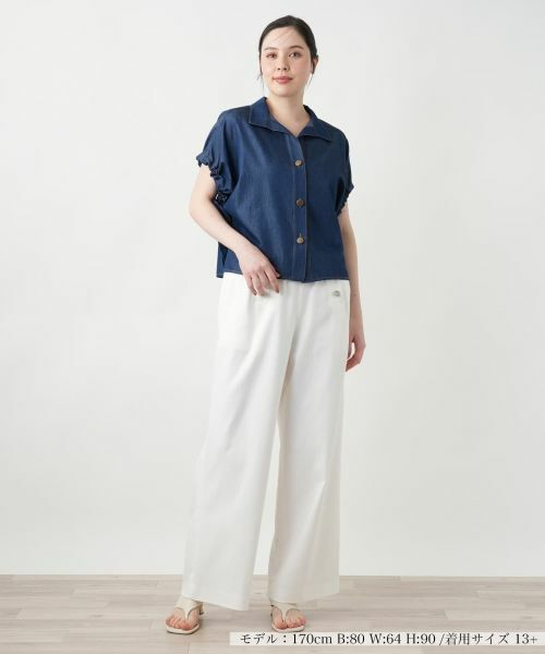 Leilian PLUS HOUSE / レリアンプラスハウス シャツ・ブラウス | スリーブリボンシャツ【NEMIKA】 | 詳細1