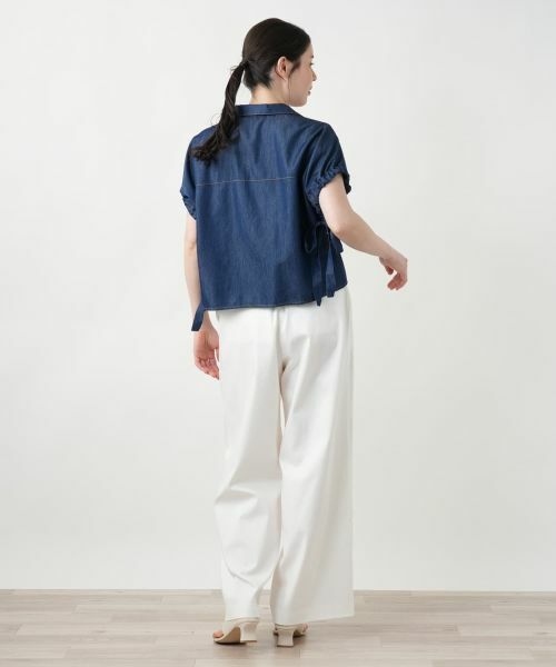 Leilian PLUS HOUSE / レリアンプラスハウス シャツ・ブラウス | スリーブリボンシャツ【NEMIKA】 | 詳細3