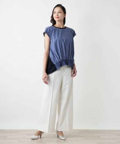 Leilian PLUS HOUSE / レリアンプラスハウス その他パンツ | 【店舗人気】センタープレスワイドパンツ | 詳細1