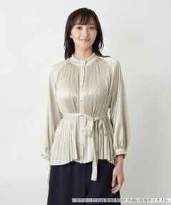 Leilian PLUS HOUSE / レリアンプラスハウス シャツ・ブラウス | 【店舗人気】プリーツブラウス【BOURGE】