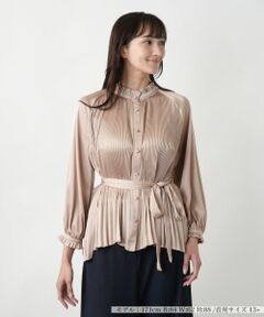Leilian PLUS HOUSE / レリアンプラスハウス シャツ・ブラウス | 【店舗人気】プリーツブラウス【BOURGE】