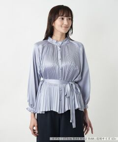 Leilian PLUS HOUSE / レリアンプラスハウス シャツ・ブラウス | 【店舗人気】プリーツブラウス【BOURGE】